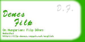 denes filp business card